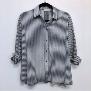 Vince | Double Stripe Boxy Long Sleeve Shirt
